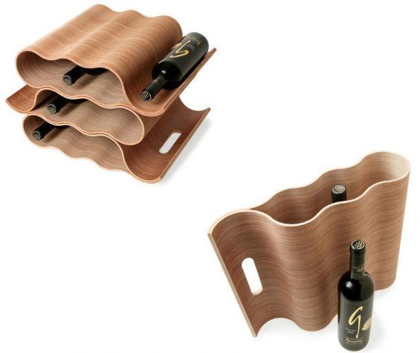 portabottiglie in legno